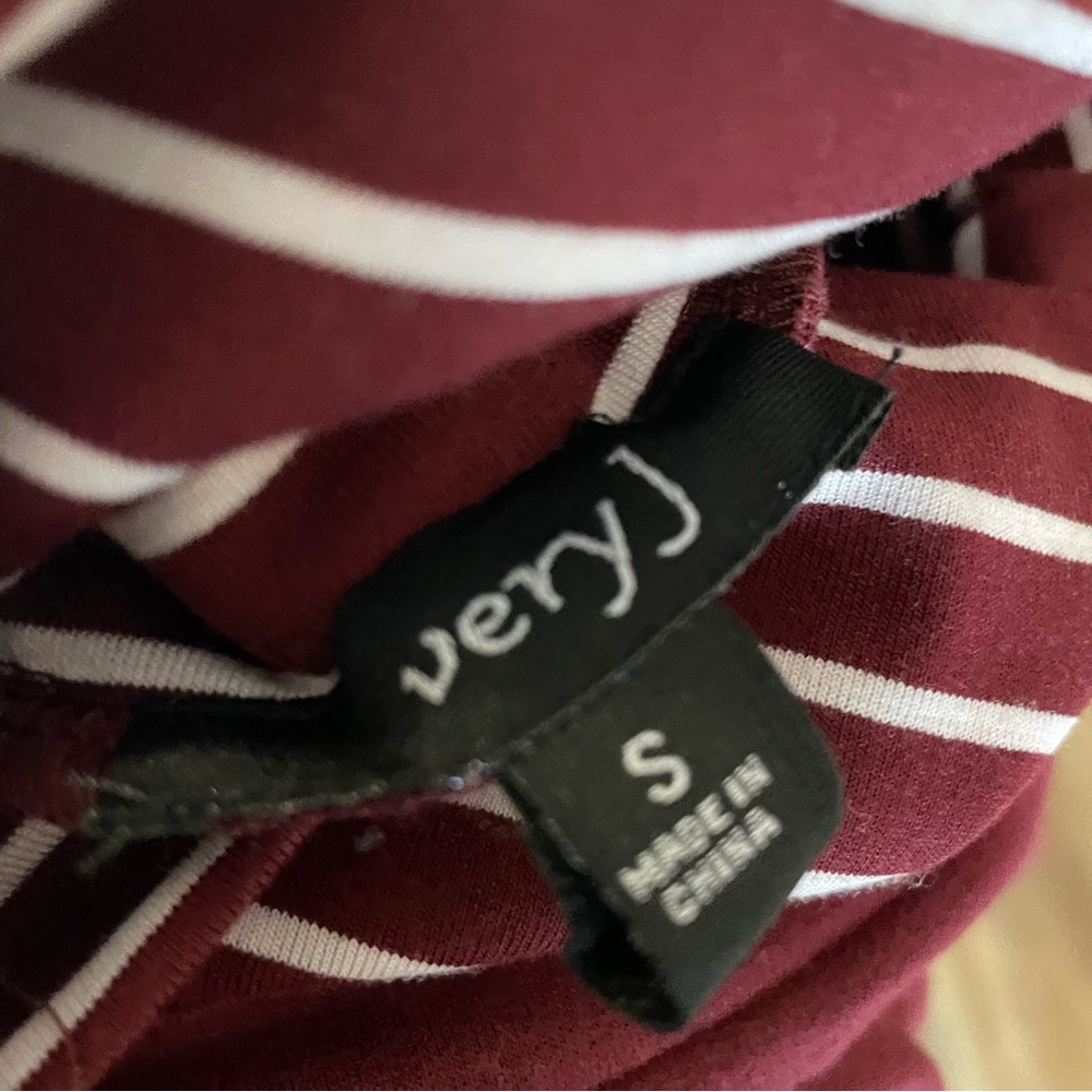 Very J Striped Solid Turtleneck Tunic Top - Picture 7 of 7